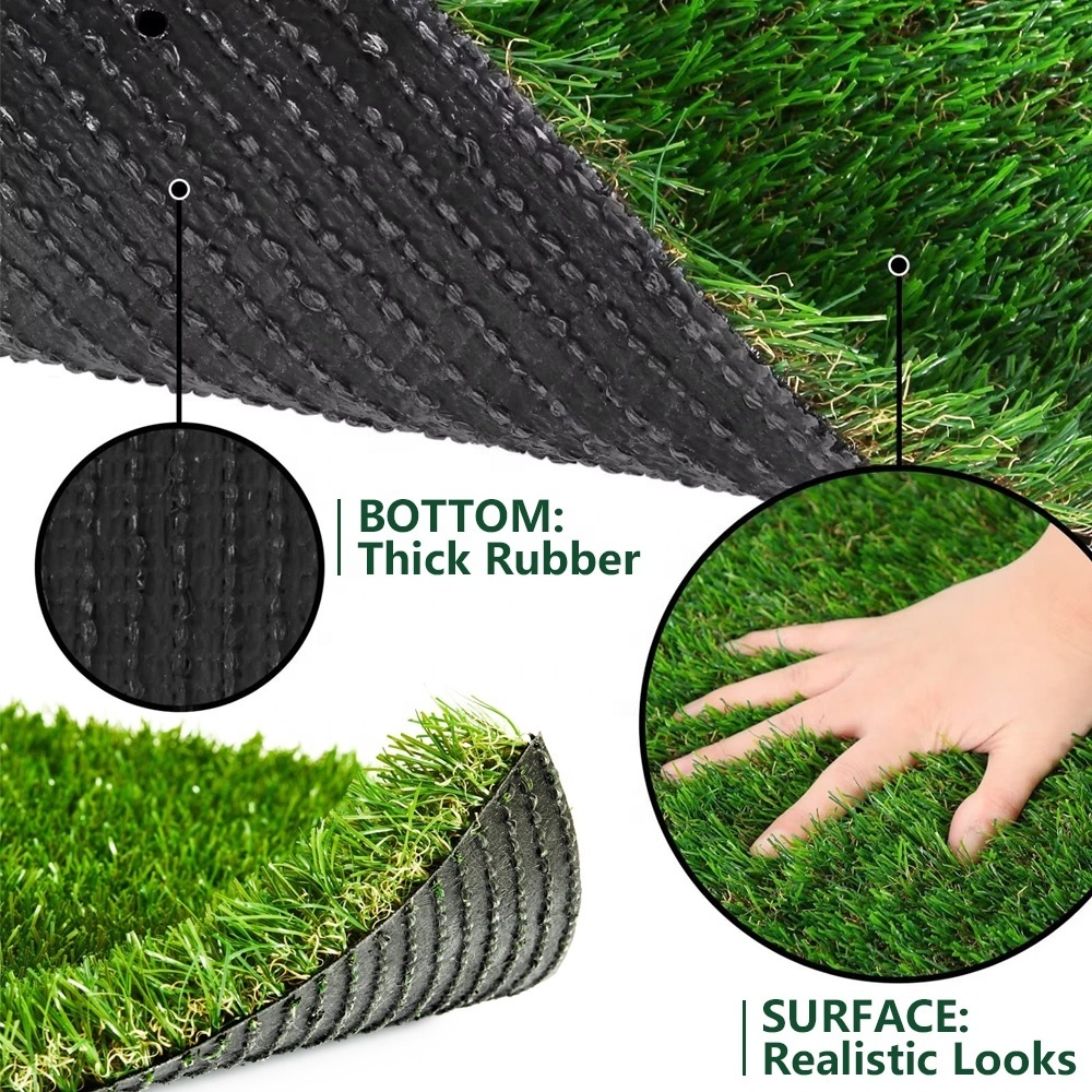 Custom UV Resistant Colorful Green Synthetic Garden Artificial Turf , Carpet Grass For Landscape