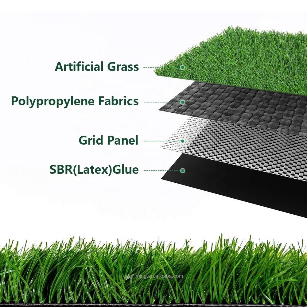 Custom UV Resistant Colorful Green Synthetic Garden Artificial Turf , Carpet Grass For Landscape