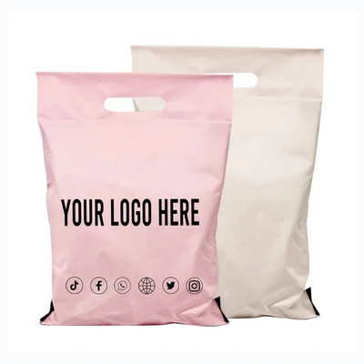 Polythene Bags Packaging Frosted Poly Mailers Gift Box Package Mail Big Poly Mailer Bag With Handle Poly Mailer Pink Courier Bag