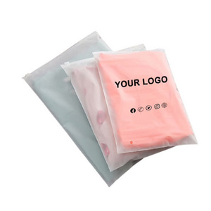 SZCX Custom Frosted Zipper Package Ziplock Bag Clothing Zip lock Silicone Ziplock Bags For Clothes Packaging Transparent Bags