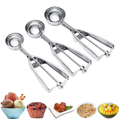 stainless steel  ice cream scoop scooper Fruits Spoon Cookie Scoop stainless steel ice cream scoop