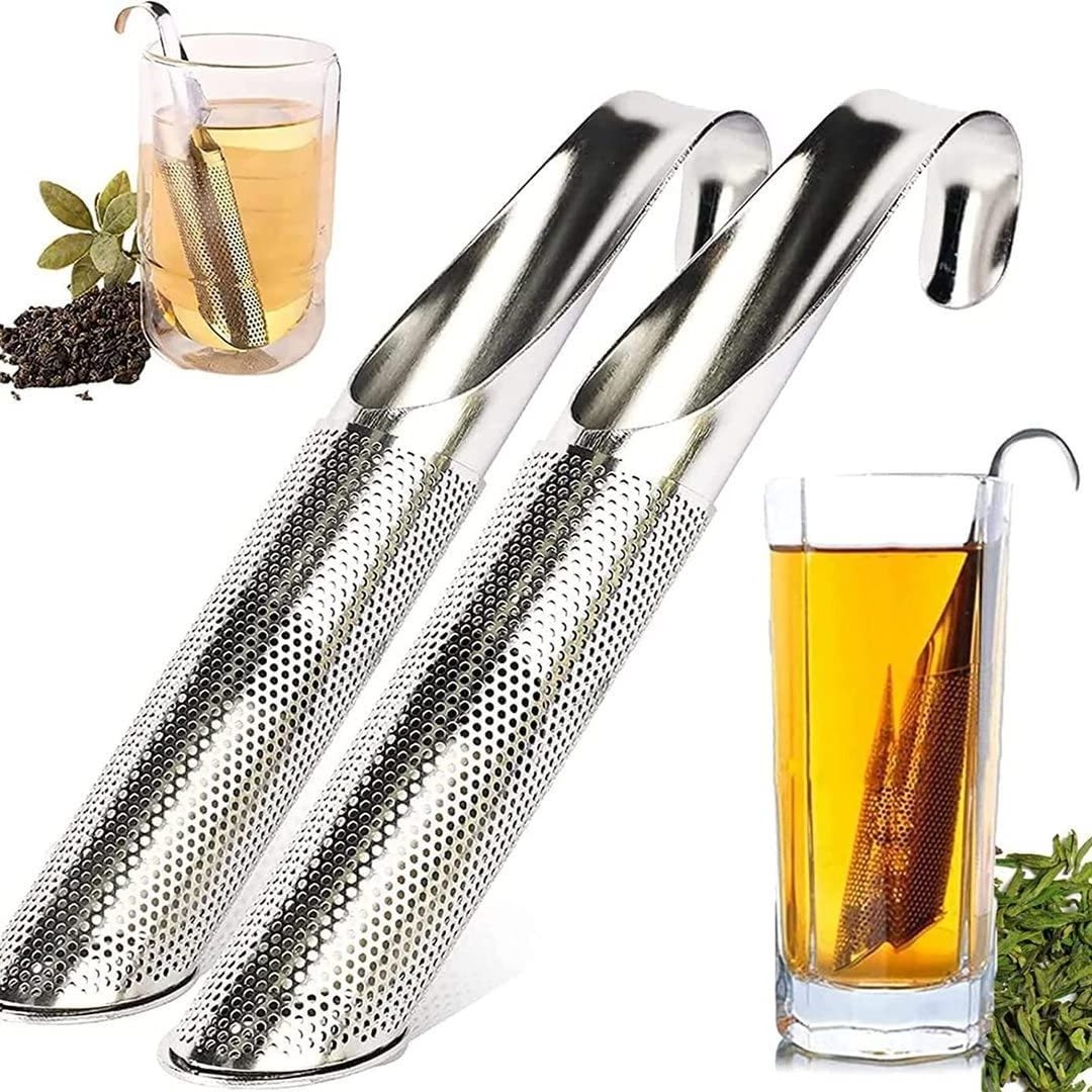 food grade stainless steel 18/10 Stick Pipe long handle tea pot Filter Steeper cylindrical tea tube ball tea Infuser Strainer