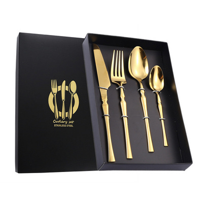 laguiole rustic brass cutipol royal wedding luxury cubiertos stainless steel gold titanium fork spoon knife flatware cutlery set