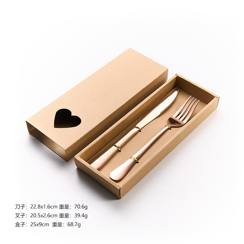 wedding promotion gift Flatware Set Stainless Steel knife and fork set Stainless Steel Forks Flatware Tableware Cutlery with box