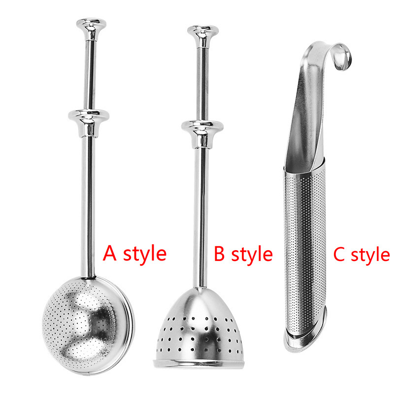 food grade stainless steel 18/10 Stick Pipe long handle tea pot Filter Steeper cylindrical tea tube ball tea Infuser Strainer