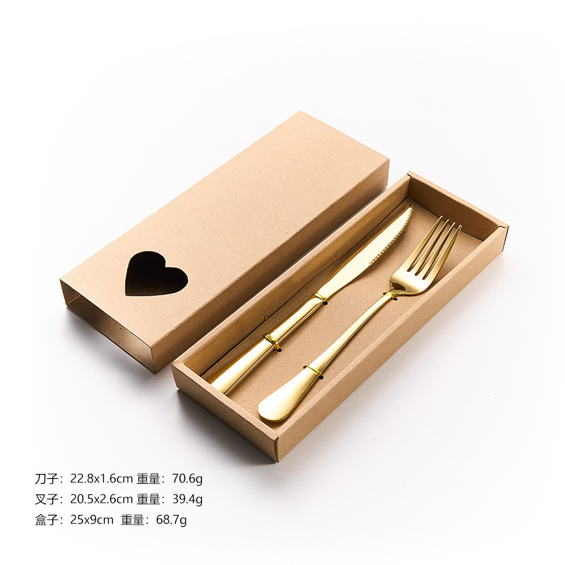 wedding promotion gift Flatware Set Stainless Steel knife and fork set Stainless Steel Forks Flatware Tableware Cutlery with box