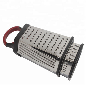 High quality kitchen stainless steel multifunction vegetable cheese 6 sides manual box grater