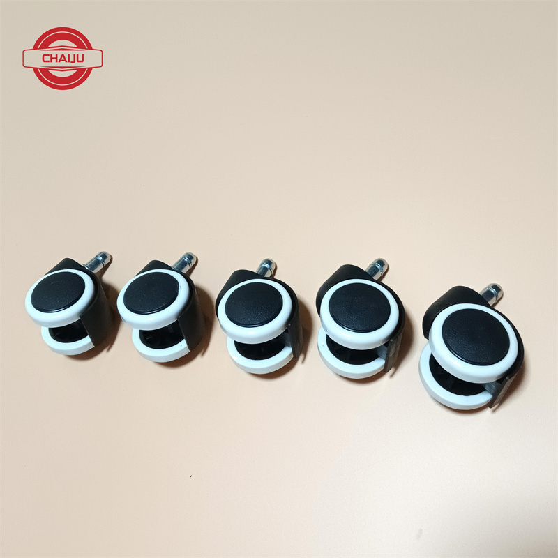 custom office furniture chair caster wheels PU 2 inch metal roller mute chair caster wheels for office chairs