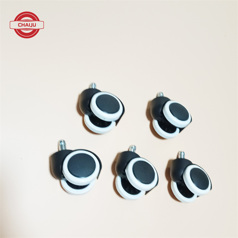 custom office furniture chair caster wheels PU 2 inch metal roller mute chair caster wheels for office chairs