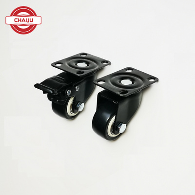 2 inch Caster Wheels Heavy Duty Silent Excellent Locking Casters with Polyurethane (PU) Wheels Swivel Plate Castor Wheels