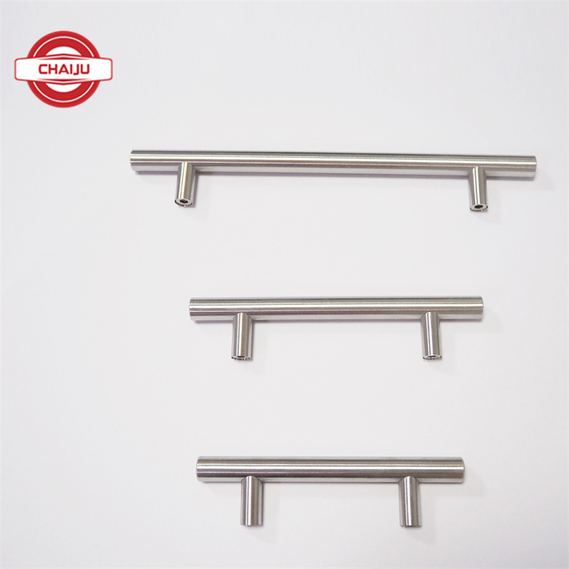 Brushed Nickel Cabinet Knobs Silver Hardware Pulls for Kitchen Steel Dresser Knobs Single Hole T Bar