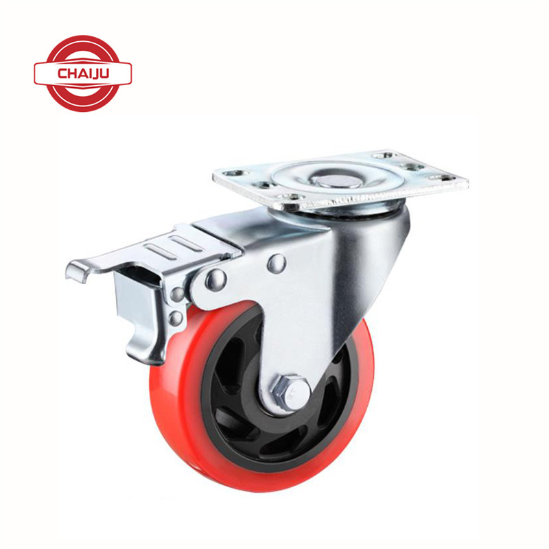 Heavy Duty Industrial Casters Office Chair Caster Polyurethane Wheel Replacement Level Caster