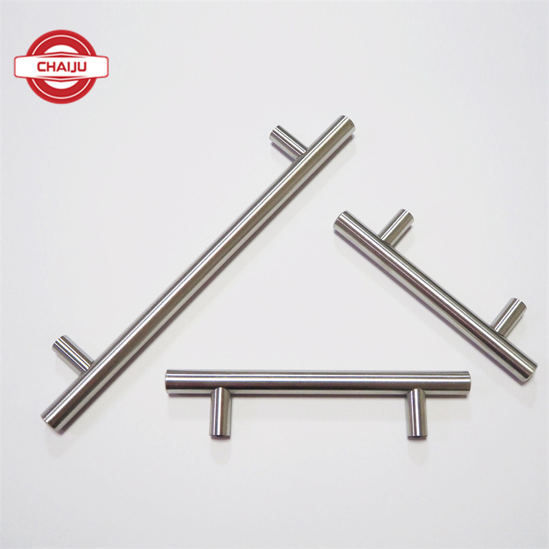 Brushed Nickel Cabinet Knobs Silver Hardware Pulls for Kitchen Steel Dresser Knobs Single Hole T Bar