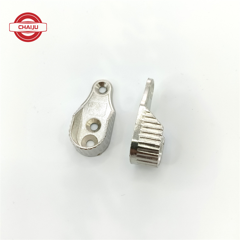 zinc alloy wardrobe fittings and accessories closet rod pipe end bracket oval wardrobe tube end support