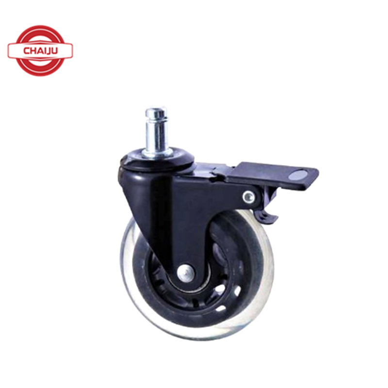 Heavy Duty 3 Inch Office Chair Caster Polyurethane Wheel Mute Replacement Rubber Chair PU Casters