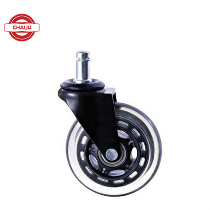 Heavy Duty 3 Inch Office Chair Caster Polyurethane Wheel Mute Replacement Rubber Chair PU Casters