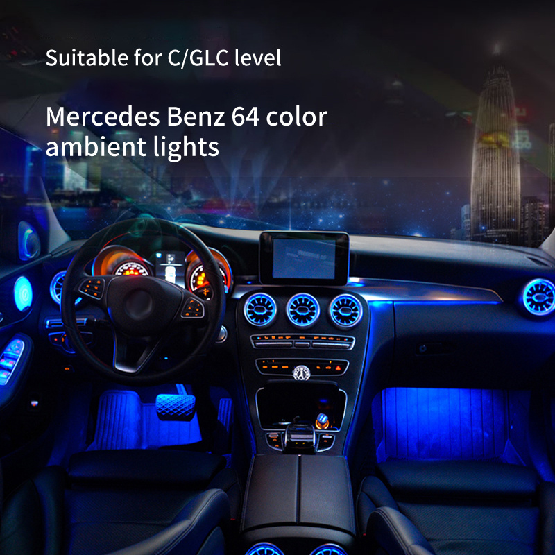 Auto Lighting System Ambient Light Kit Car LED Styling Car Interior Ambient Lights For Mercedes Benz C-class W205