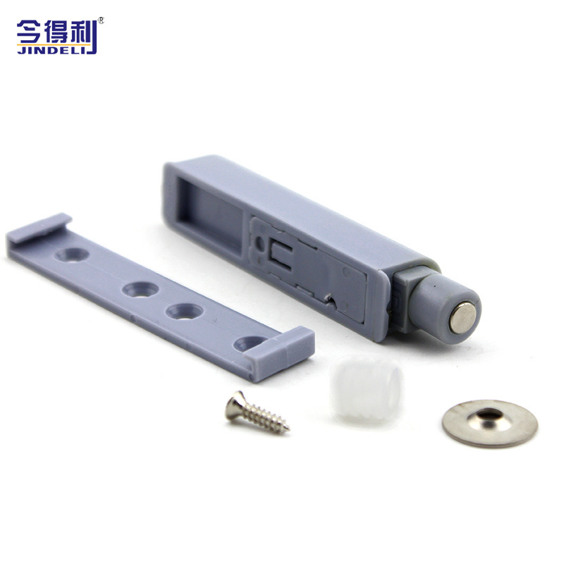 Grey Drawer Door Cabinet Catch Push To Open magnetic Tip Latch Touch Release New