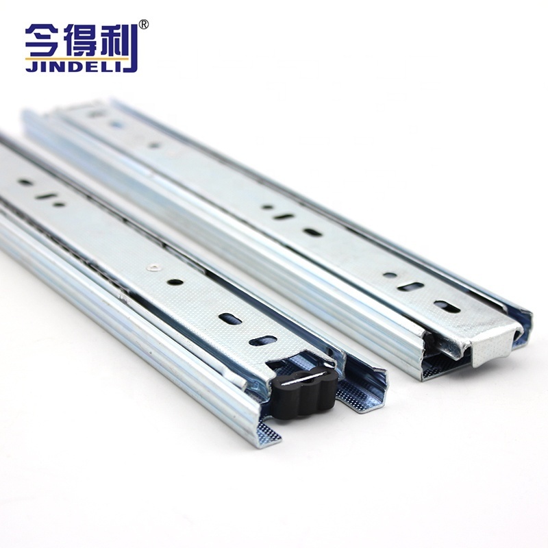 40mm cold-rolled steel 3 fold ball bearing tool box drawer runner telescopic channels soft close drawer slides