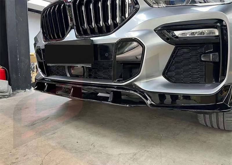 CLY G06 black body Kits For BMW X6 G06 upgrade black knight front lip diffuser side skirt grille exhaust pipe wings 2019 2022