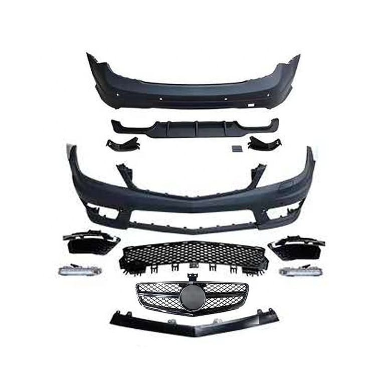 Modified C63 AMG style car parts body kit car bumper for benz C-class W204 coupe body kit