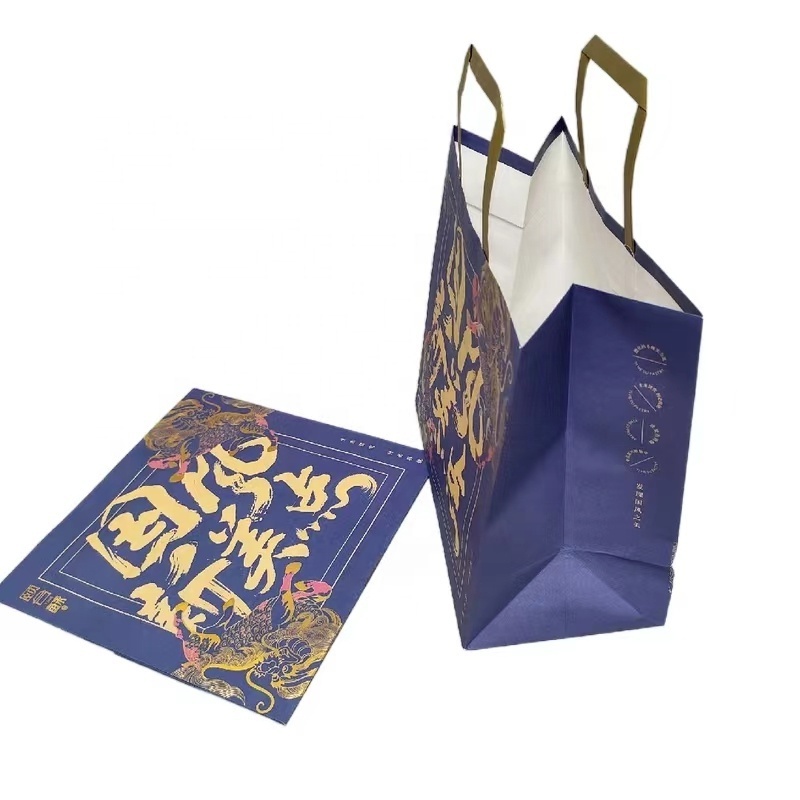 Bakery Packaging Biodegradable Personalized Mini Heavy Duty Kraft Paper package Grocery Bags for Everyday Use