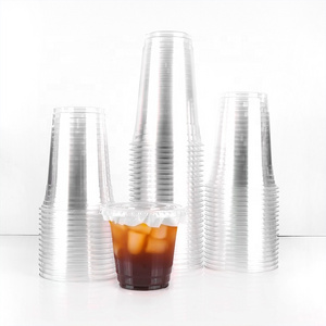 Custom Printed Free PET Clear Disposable 12 14 16 18 20 24 oz Coffee Smoothie Beverage Plastic Cups