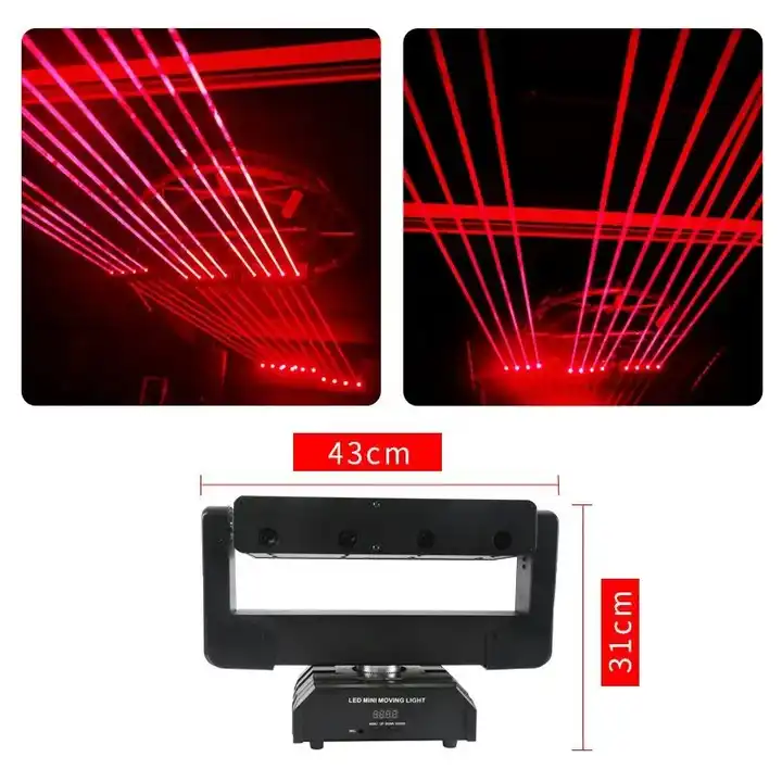 3W Double Sided 8 Eyes Swing Laser Light