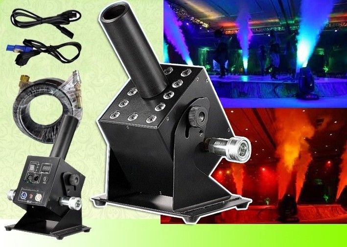 Professional Stage equipment handheld LED Co2 jet Air column Machine cannon DMX512 for Party Wedding Bar Show Party Activity