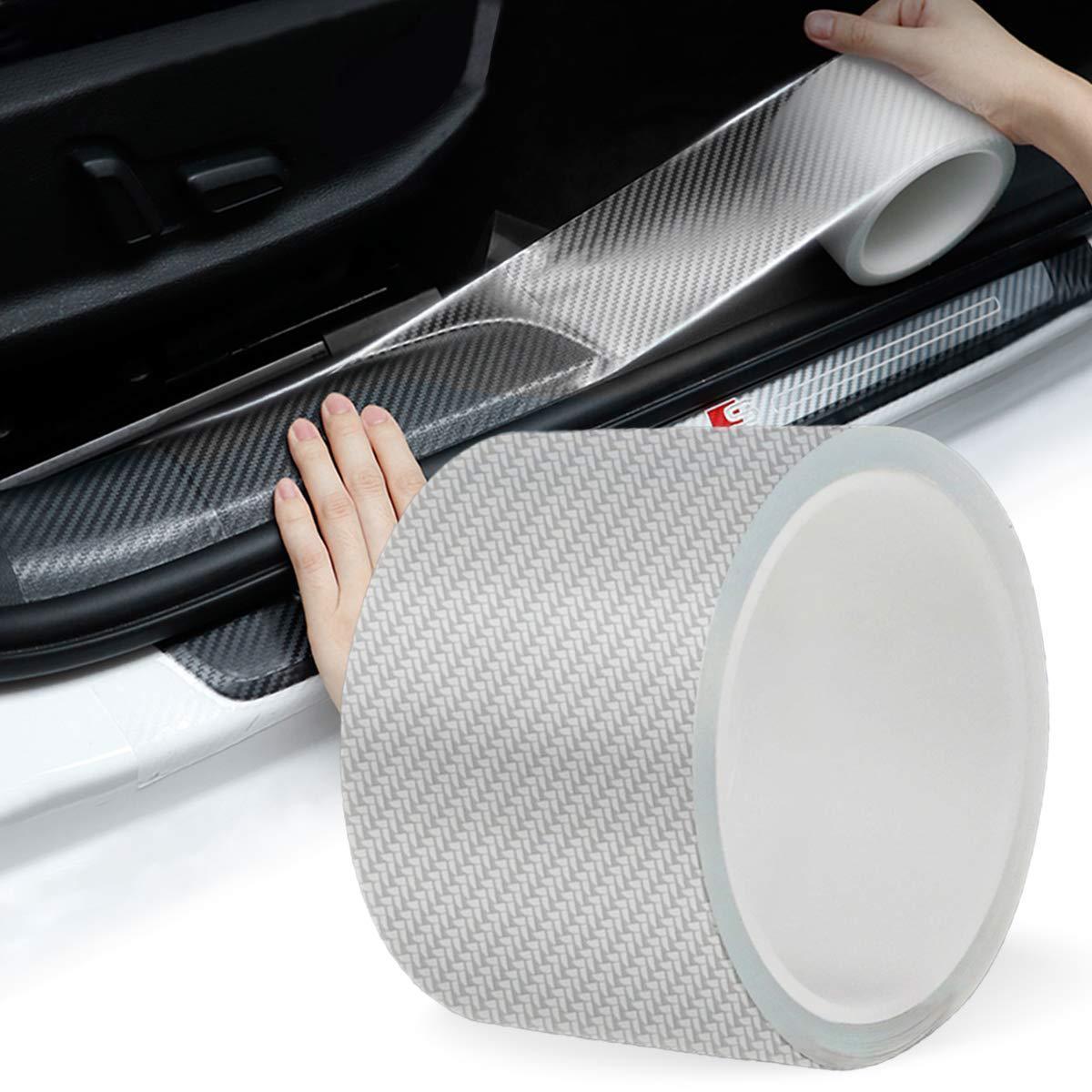 PUERXIN K3D Car Accessories Protector Sticker Outdoor 3m Nano Transparent Waterproof Car Bumper Carbon Fiber Vinyl Wrap Film