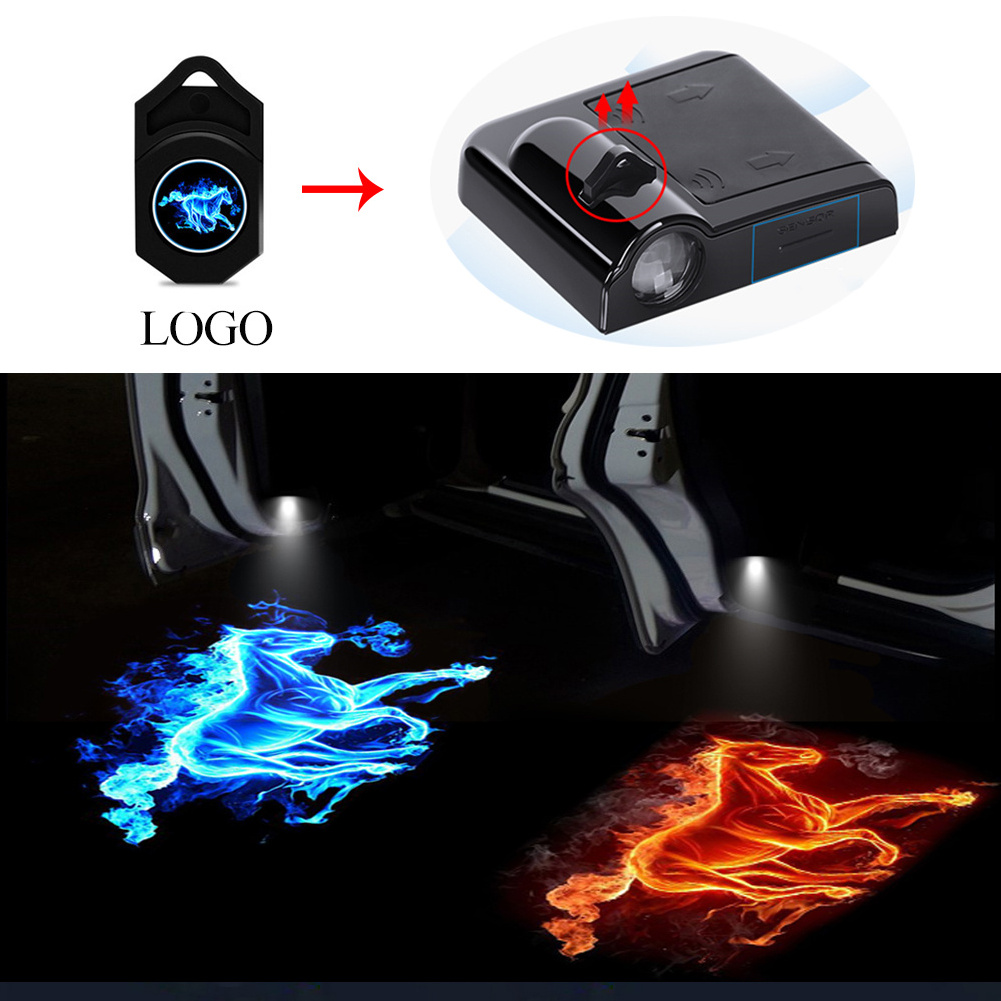 PUERXIN Car Door Projector Light Accessories Popular Car Door Logo Light Projector Film Car Welcome Light Film Custom Logo