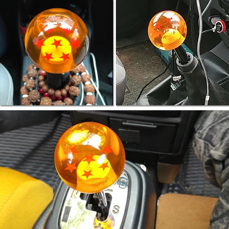 PUERXIN Car Refit Universal 1-7 Star Dragon Ball Z Manual Gear Shift Shifter Knob For Auto Interior Accessories