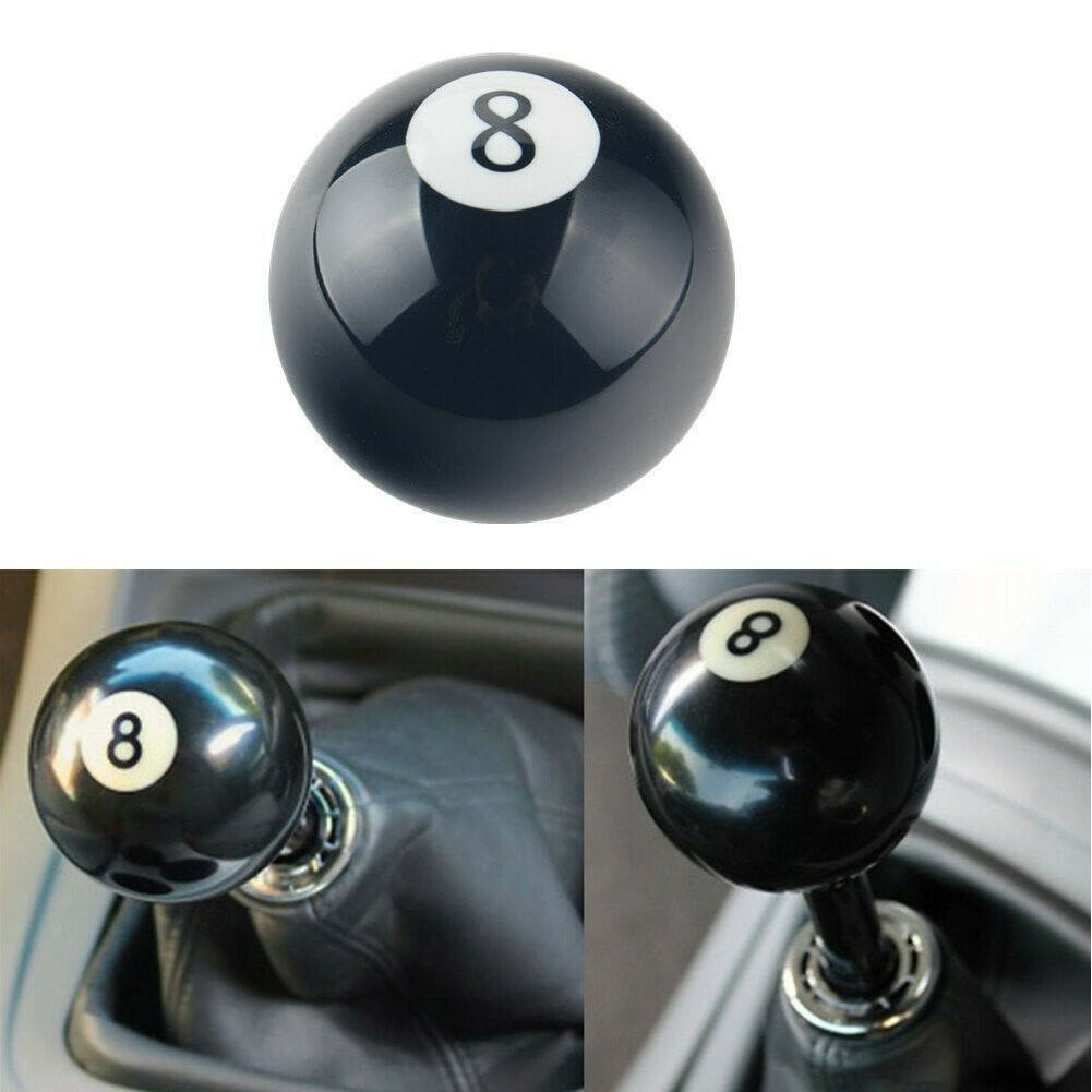 PUERXIN Acrylic Pool Ball Car Gear Shift Knob Shifter Manual Lever Black NO.8 Billiard Ball Lever Gear Shift Knob