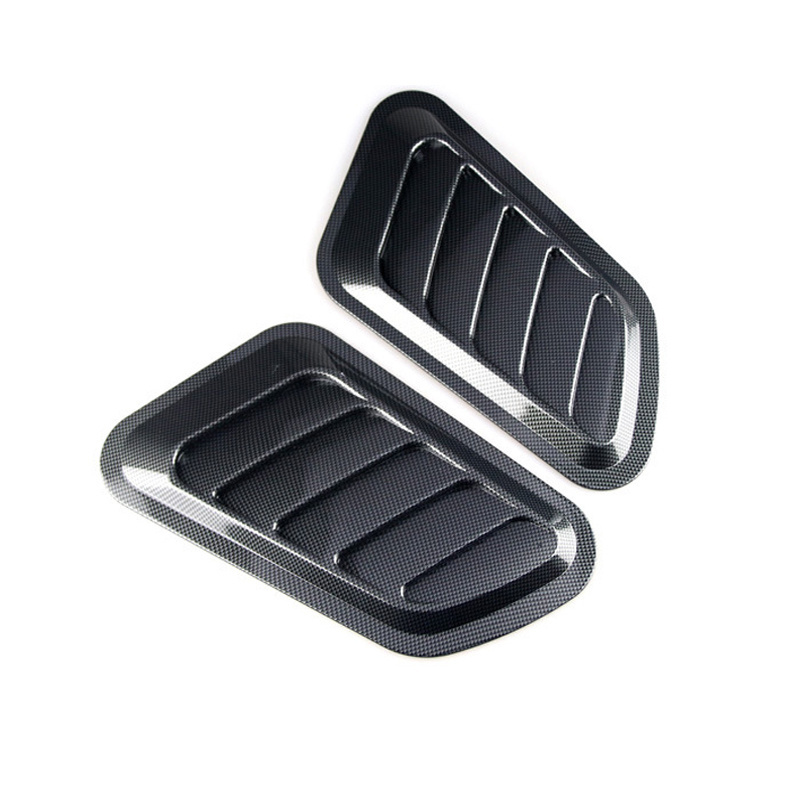 PUERXIN Auto Air Cooling Panel Trim Bonnet Spoiler Exterior Decorative Sticker Carbon Air Flow Intake Car Hood Vent Decoration