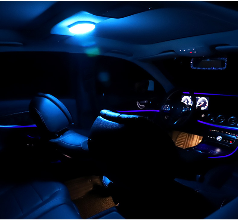 PUERXIN Super Bright Car Interior LED Light Wireless Ceiling Reading Lamp Auto Dome Roof Night Detailing Car Trunk Touch Light