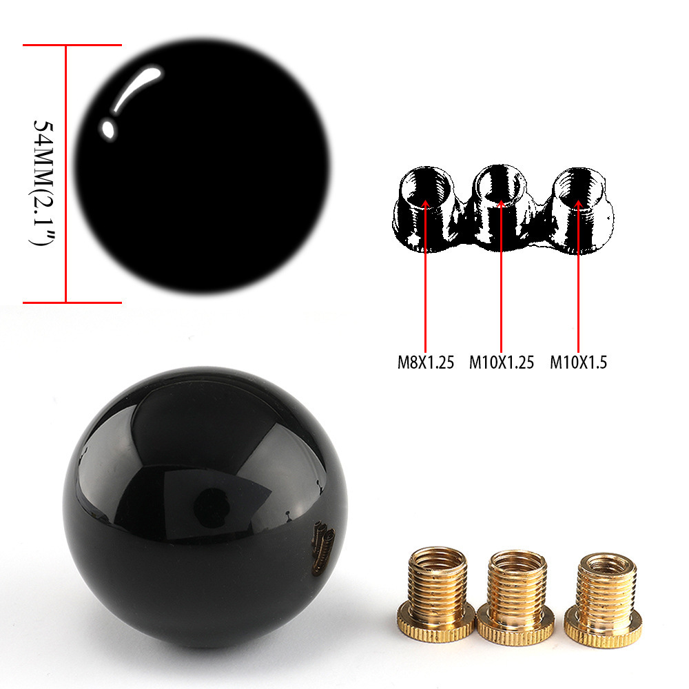 PUERXIN Acrylic Pool Ball Car Gear Shift Knob Shifter Manual Lever Black NO.8 Billiard Ball Lever Gear Shift Knob