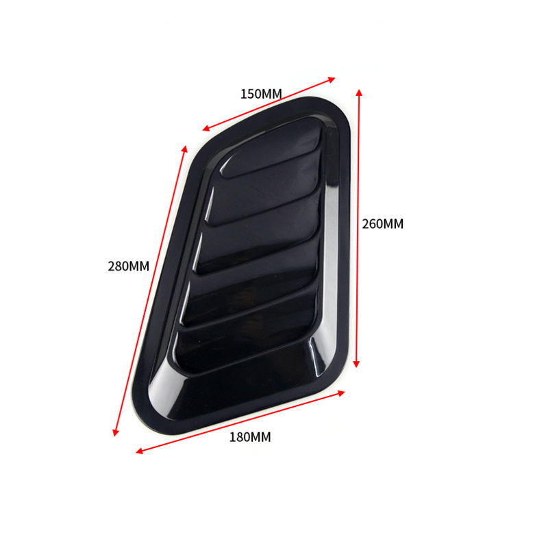 PUERXIN Auto Air Cooling Panel Trim Bonnet Spoiler Exterior Decorative Sticker Carbon Air Flow Intake Car Hood Vent Decoration