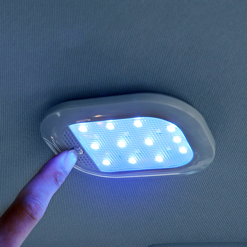 PUERXIN Car Universal Reading RGB Light Roof Ceiling USB Charging Magnetic Detailing  Lamp Ambient Interior Touch Sensor Light