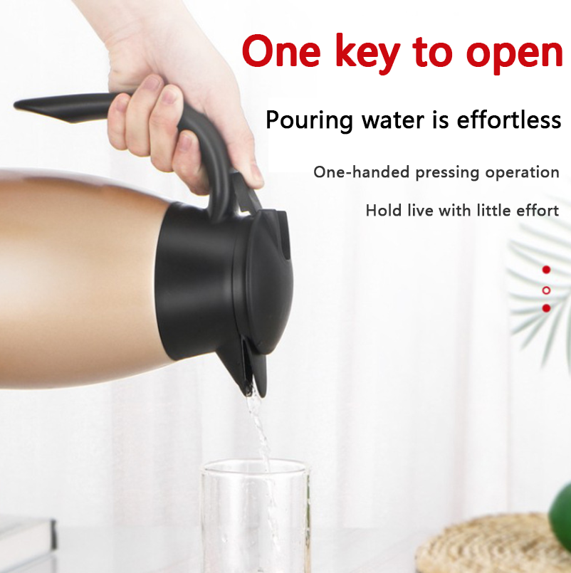 Restaurant Insulated Stainless Steel 2l Hot Tea Water Bottle Thermos Kettle Vacuum Flask Coffee Pot