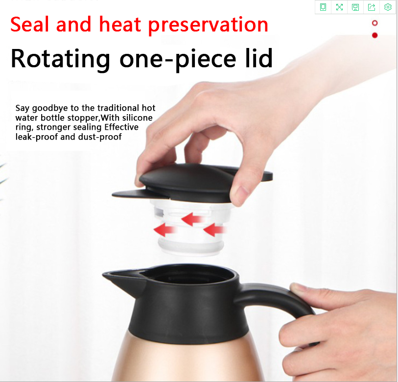 Restaurant Insulated Stainless Steel 2l Hot Tea Water Bottle Thermos Kettle Vacuum Flask Coffee Pot