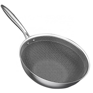 Honeycomb Non-stick Frying Pan Stainless Steel Pan Honeycomb Nonstick Wok