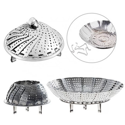 Foldable Food Steamer Stainless Steel Food Steamer Basket Cooking Vegetable Steamer Basket