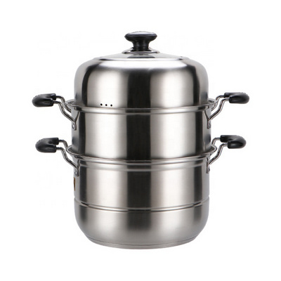 Factory Large Steamer Pot 4 Layers Stainless Steel Food Grade Dumplings Seafood Rice Cooking Food Steamer For Sale