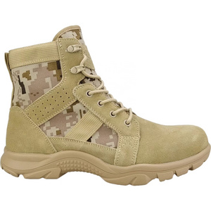 Off-the-shelf tactical boots leather camouflage solid wear breathable wind and sand proof outdoor hiking field desert boots