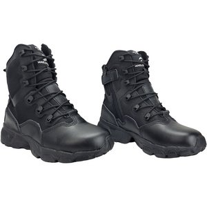 Foreign trade tactical boots help men's leather black breathable warm wear anti-slip outdoor field boots