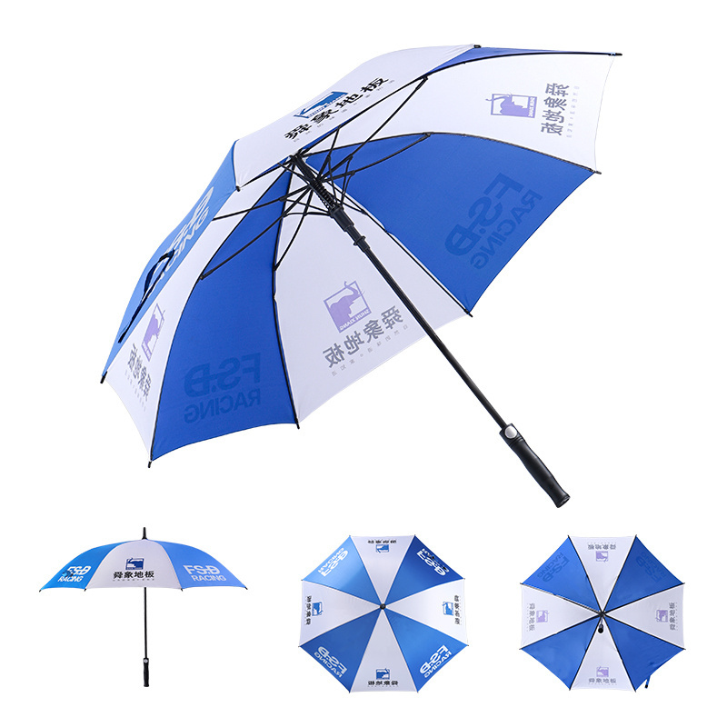 62 68 inch large windproof automatic open oversize straight rain golf stick umbrella with logo prints