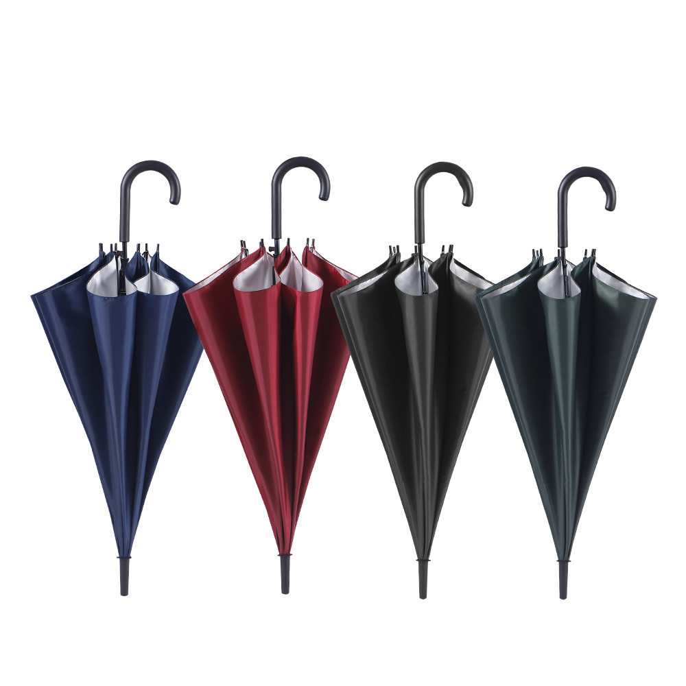 wholesales navy blue vintage design automatic open summer sun uv protection straight polyester umbrella