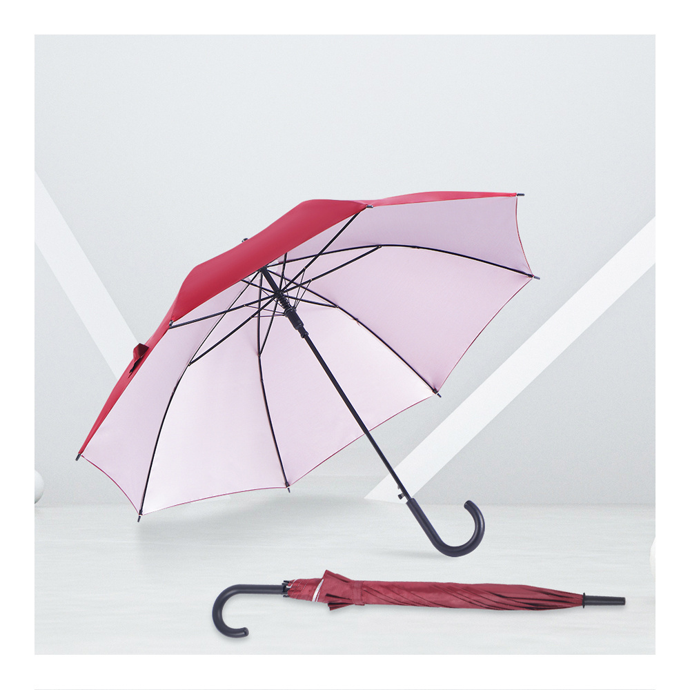 cheapest 23 inch 100cm classic designs j handle colorful auto open sunny rainy adults straight umbrella