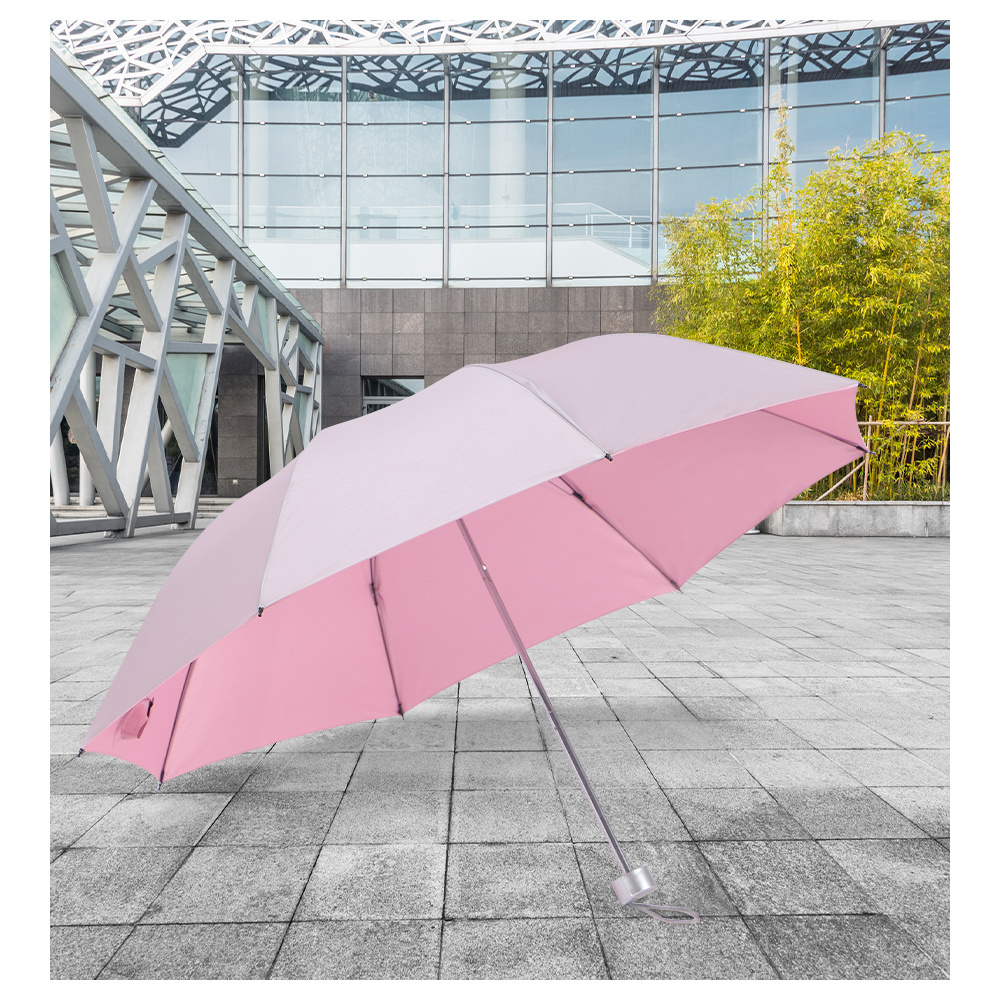 summer sun white blue black pink color 8 panels 3 folding portable compact chair umbrella supplier