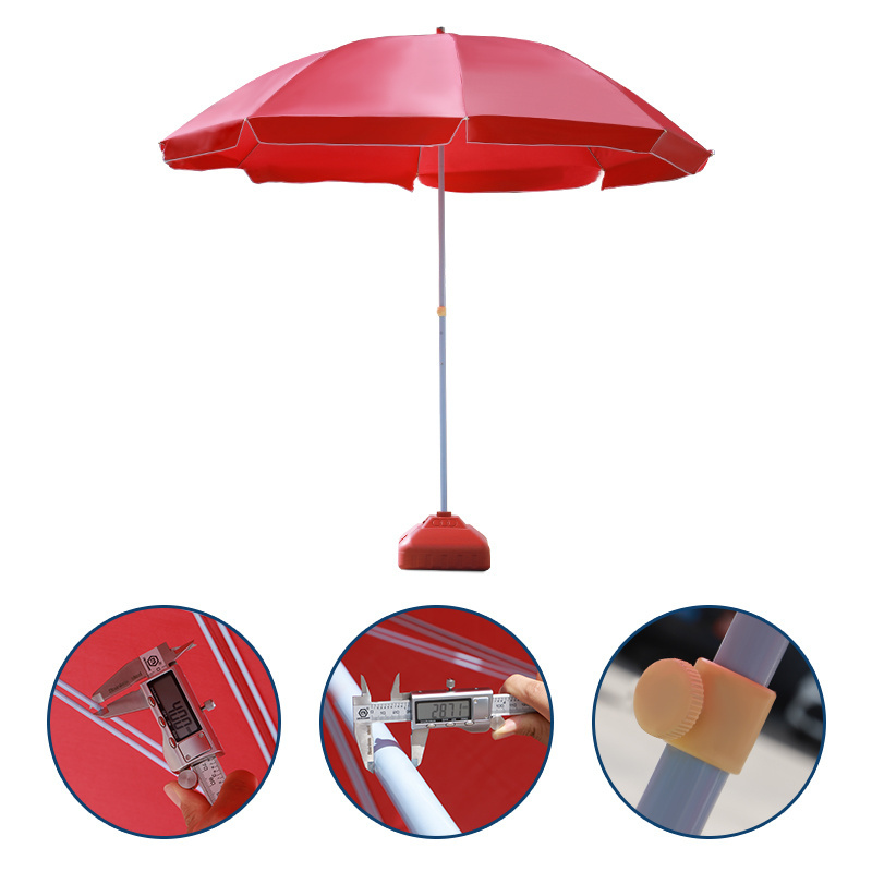 2023 customize sumcer the holiday portable colorful stripes outdoor pagoda picnic table tray parasol rainbow beach umbrella